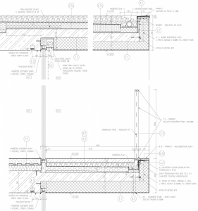 Detaily řešení střechy, stropů a oken